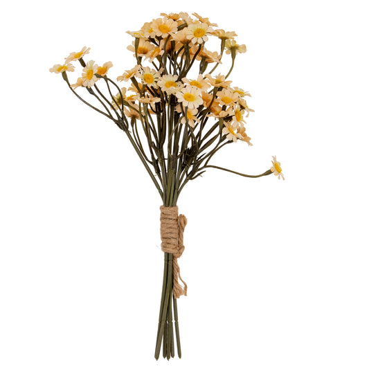 Set of 3 Artificial Flowers Cream Daisy Bunches