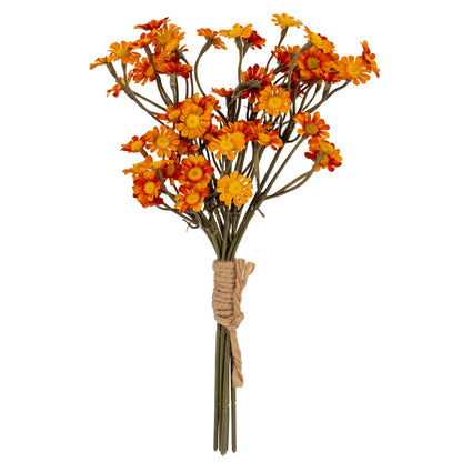 Set of 3 Artificial Flowers Orange Daisy Bunches