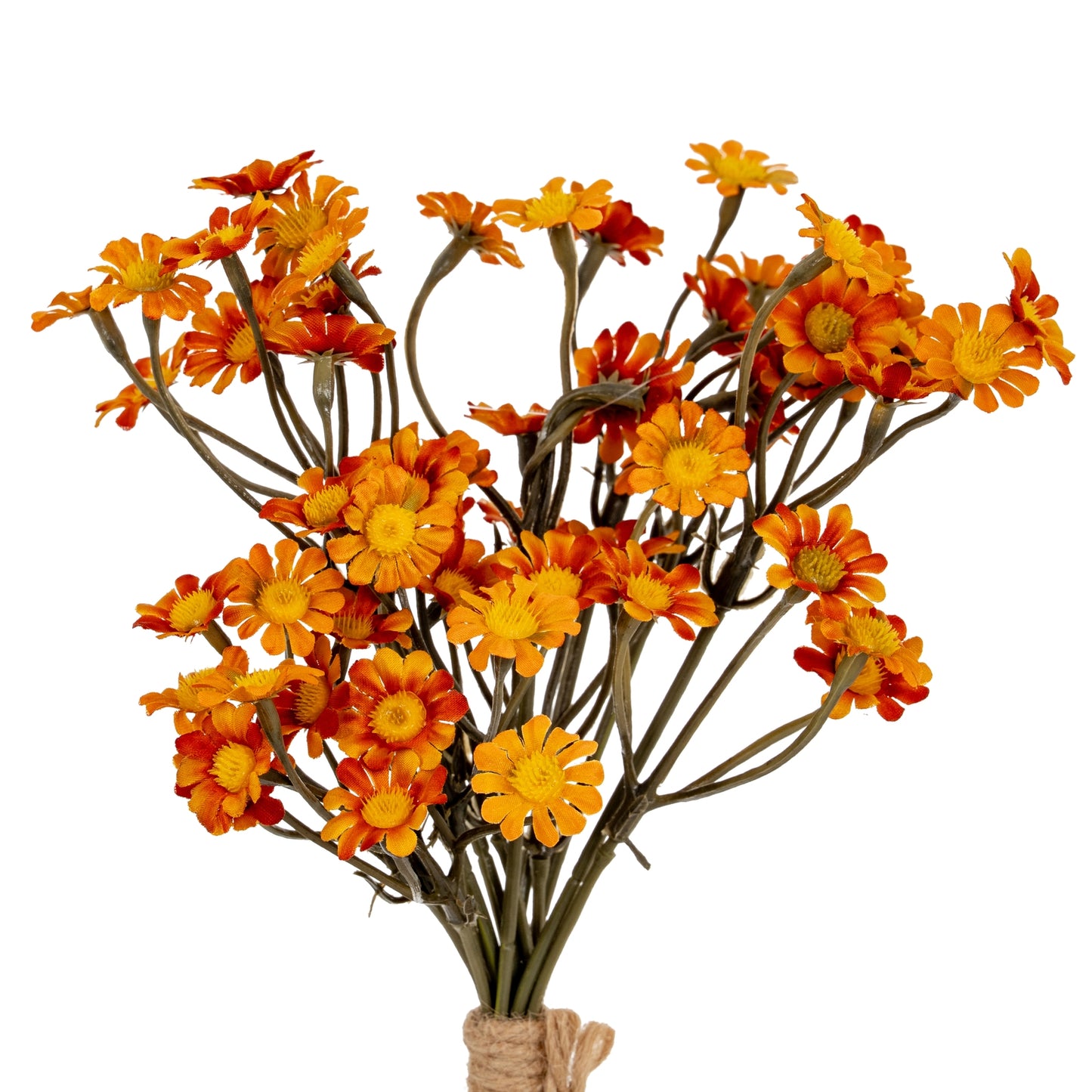 Set of 3 Artificial Flowers Orange Daisy Bunches