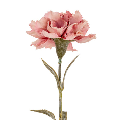 Set of 3 Artificial Flowers Pink Carnation Stems