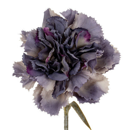 Set of 3 Artificial Flowers Purple Carnation Stems