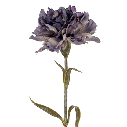 Set of 3 Artificial Flowers Purple Carnation Stems