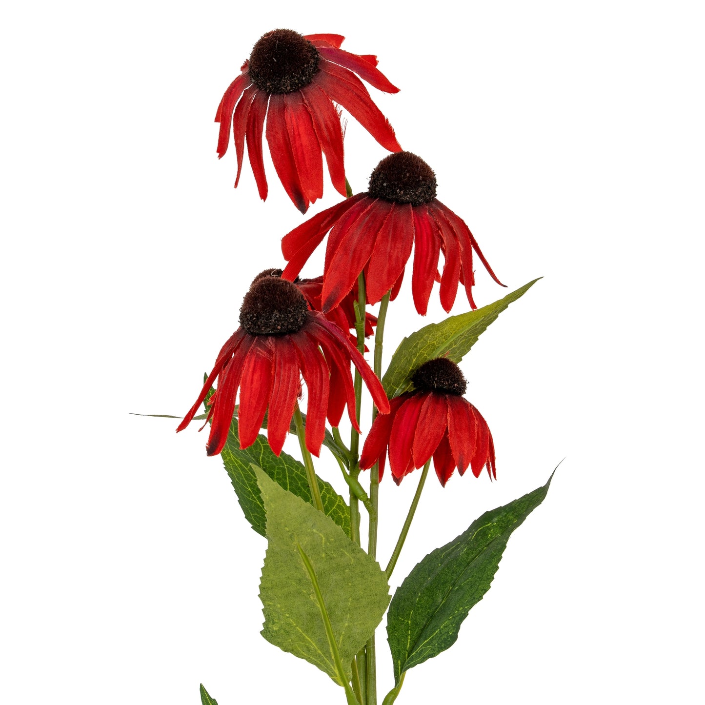 Set of 3 Artificial Flowers Red Echinacea Sprays