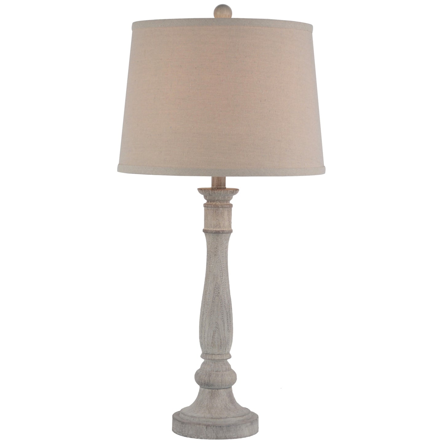 Piana Slim Natural Wooden Table Lamp With Linen Shade