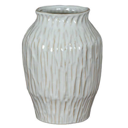 Windmere White  OpleTextured Ceramic Vase