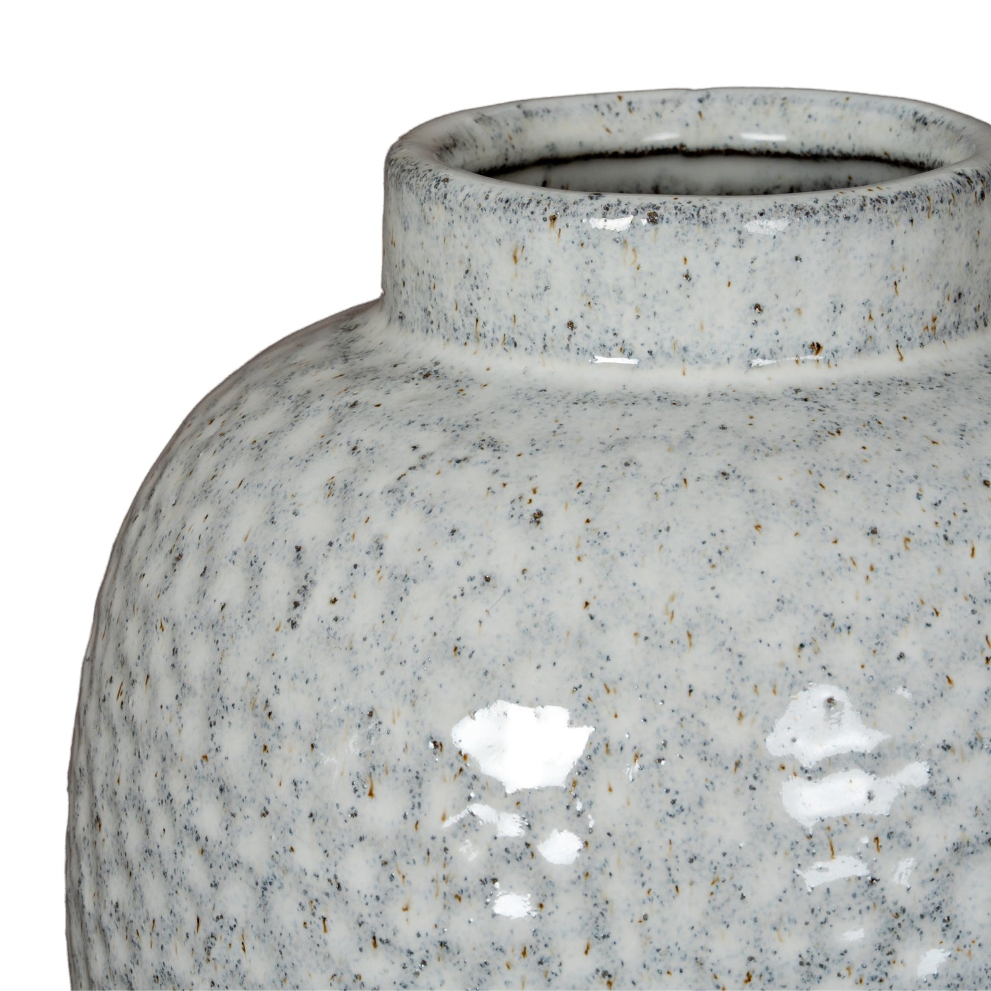 Moss White Dimple Small  Ceramic Vase