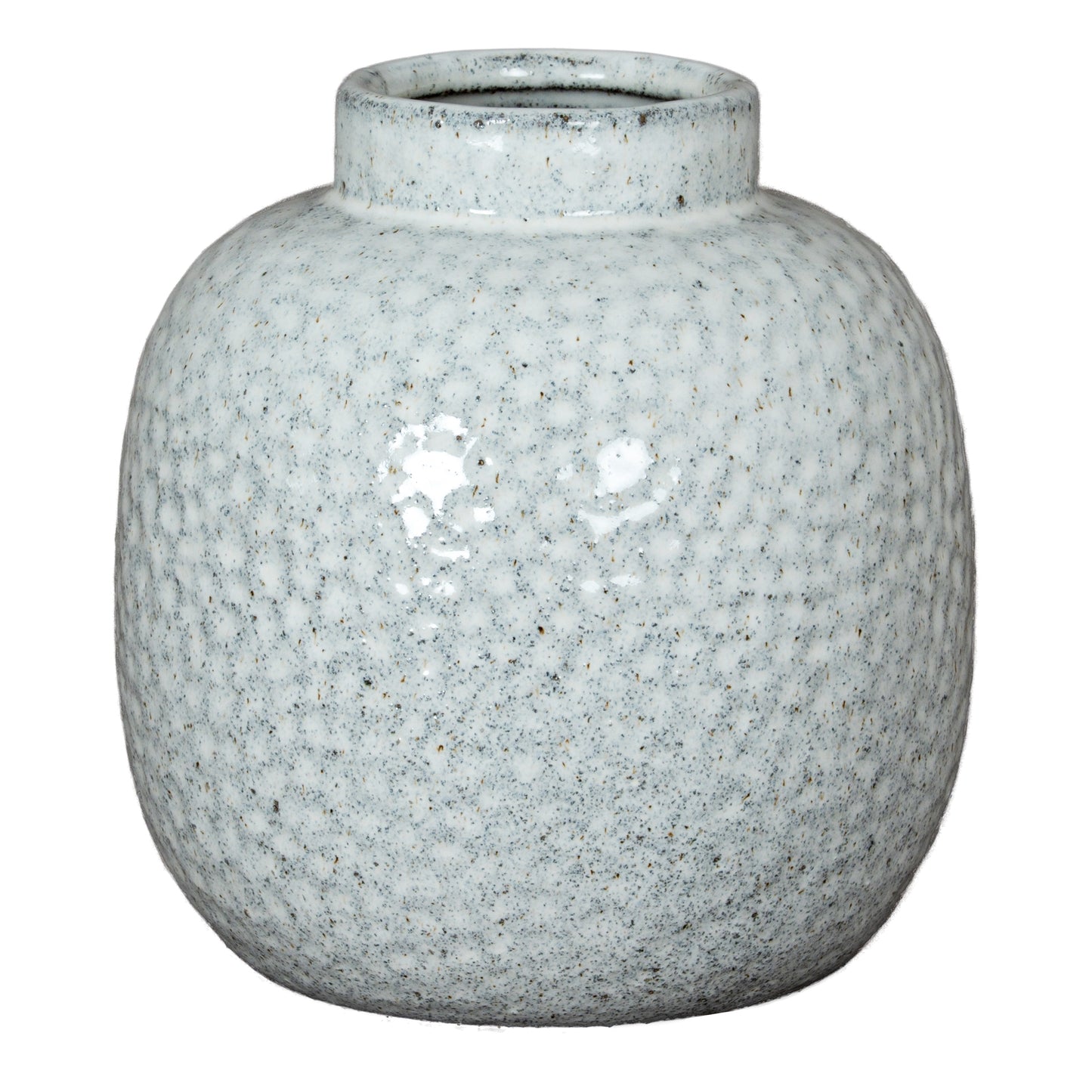 Moss White Dimple Small  Ceramic Vase