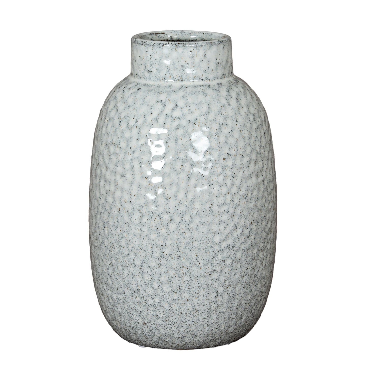 Moss White Dimple Medium Ceramic Vase