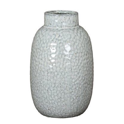 Moss White Dimple Medium Ceramic Vase