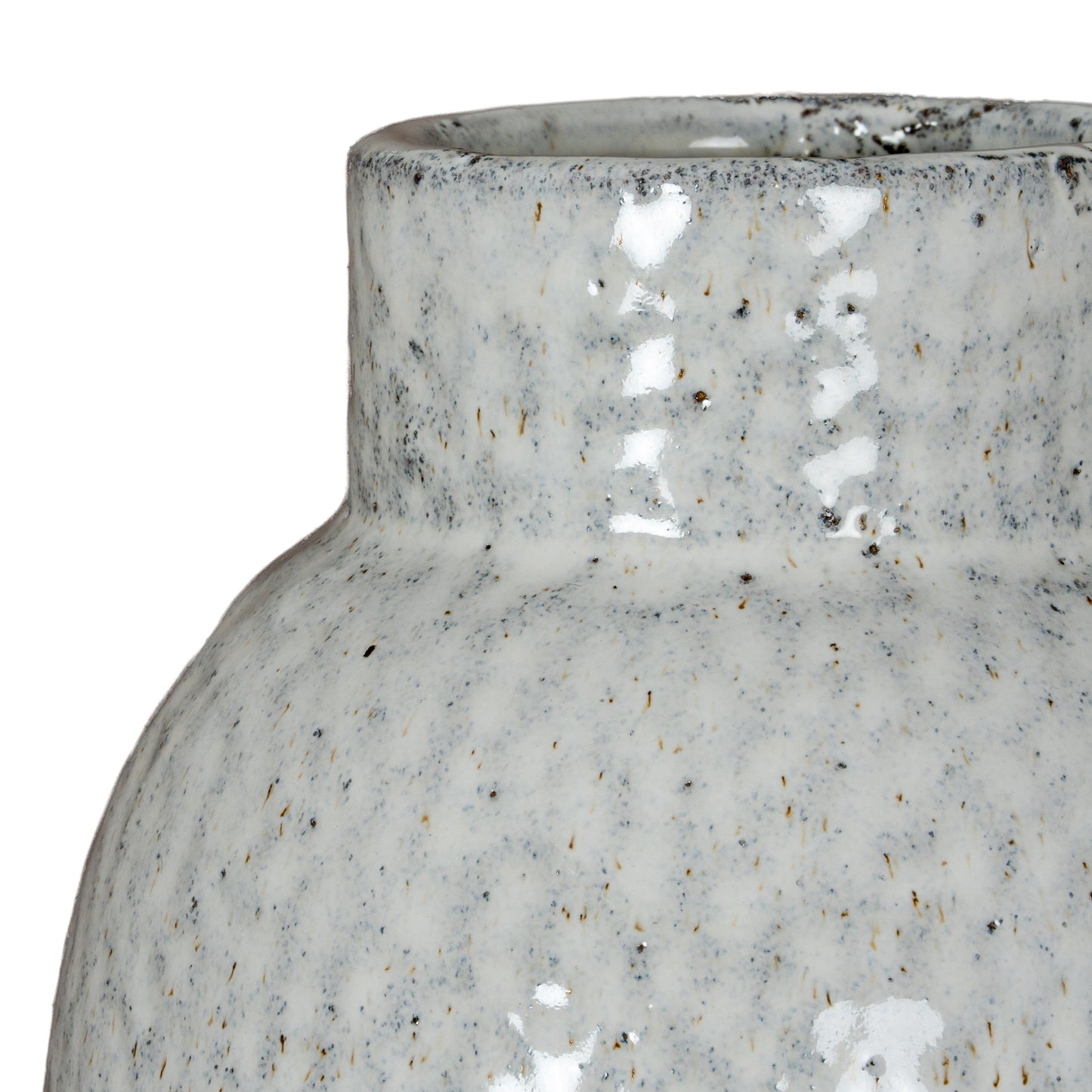 Moss White Dimple Large Ceramic Vase