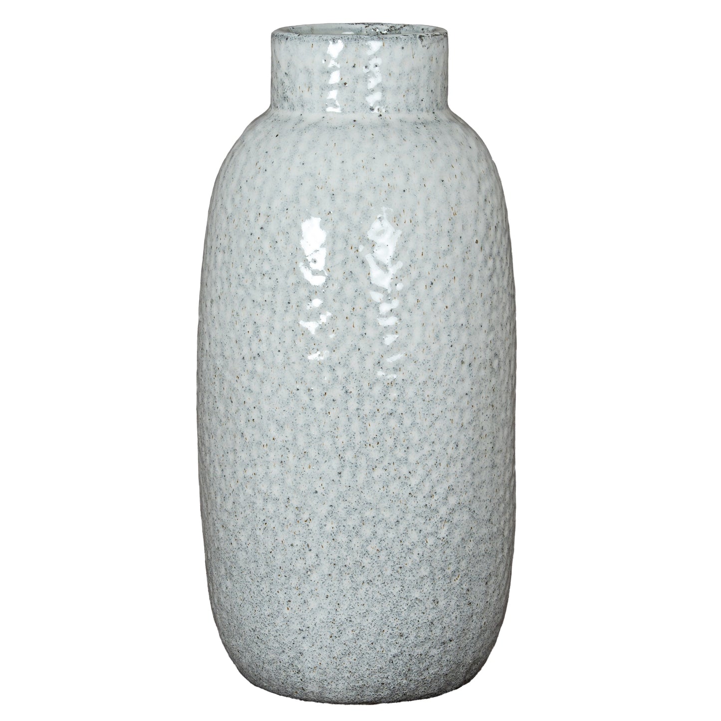 Moss White Dimple Large Ceramic Vase
