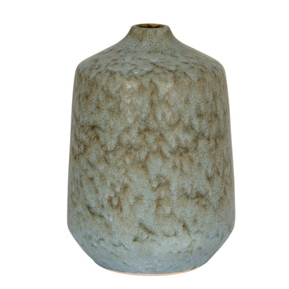 Kala Rustic Ceramic Short Bottle Vase