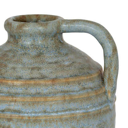 Kala Large Rustic Ceramic Jug Bottle Vase with Handle