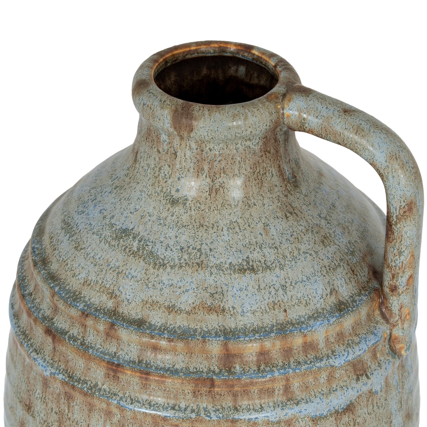 Kala Tall Rustic Ceramic Jug Bottle Vase with Handle