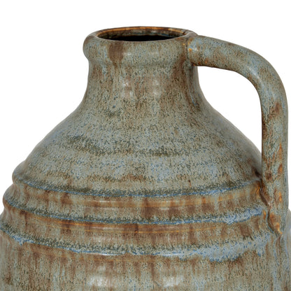 Kala Tall Rustic Ceramic Jug Bottle Vase with Handle