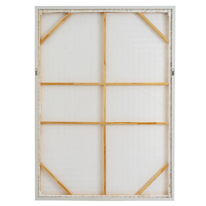 Papingo Neutral Cream Hand Painted Lines Canvas In Frame