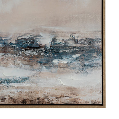 Metsovo Abstract Landscape Hand Painted Canvas In Frame