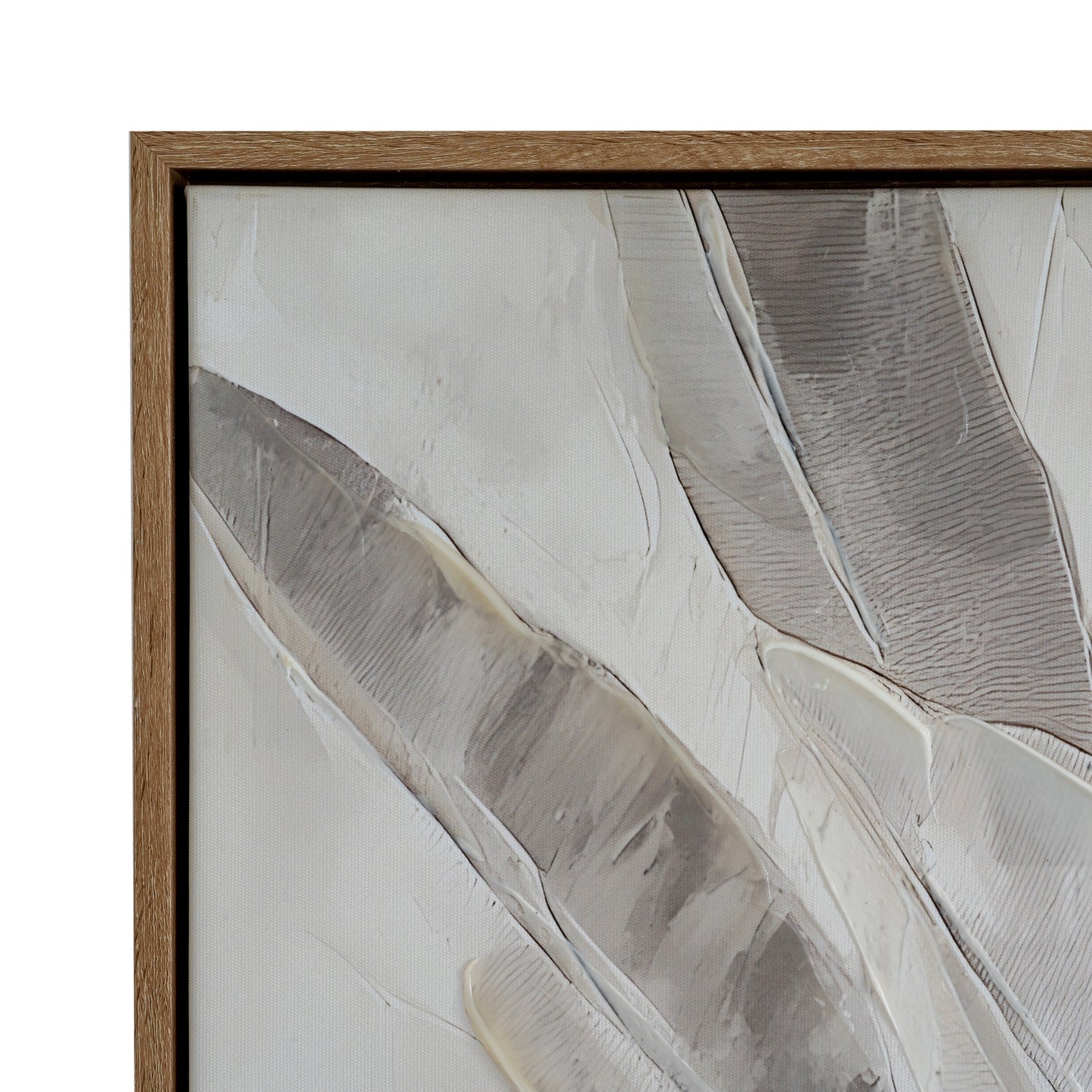Frikes Muted Tones Abstract Botanical Hand Painted Canvas In Frame