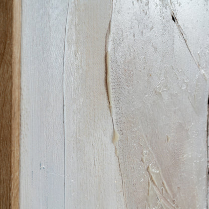 Filoti Botanical Hand Painted Minimalist Leaf Canvas In Frame