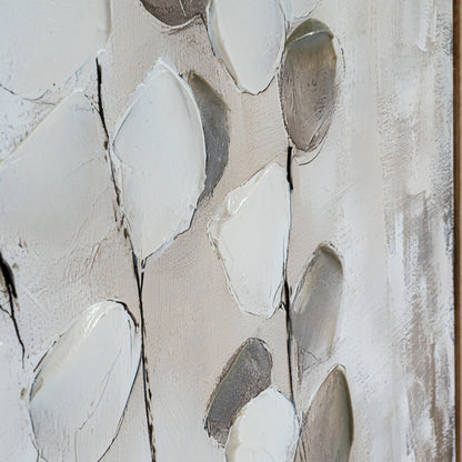 Halki Square Hand Painted Eucalyptus Plant Canvas In Frame