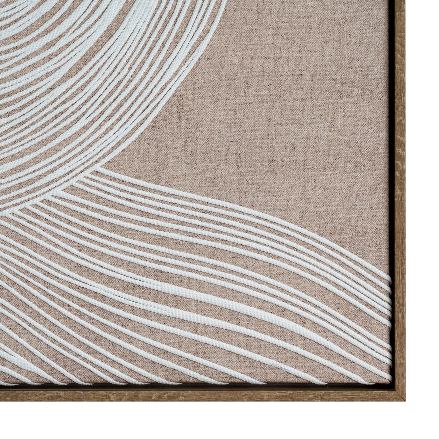 Naousa Coastal White and Cream Line Art In Frame