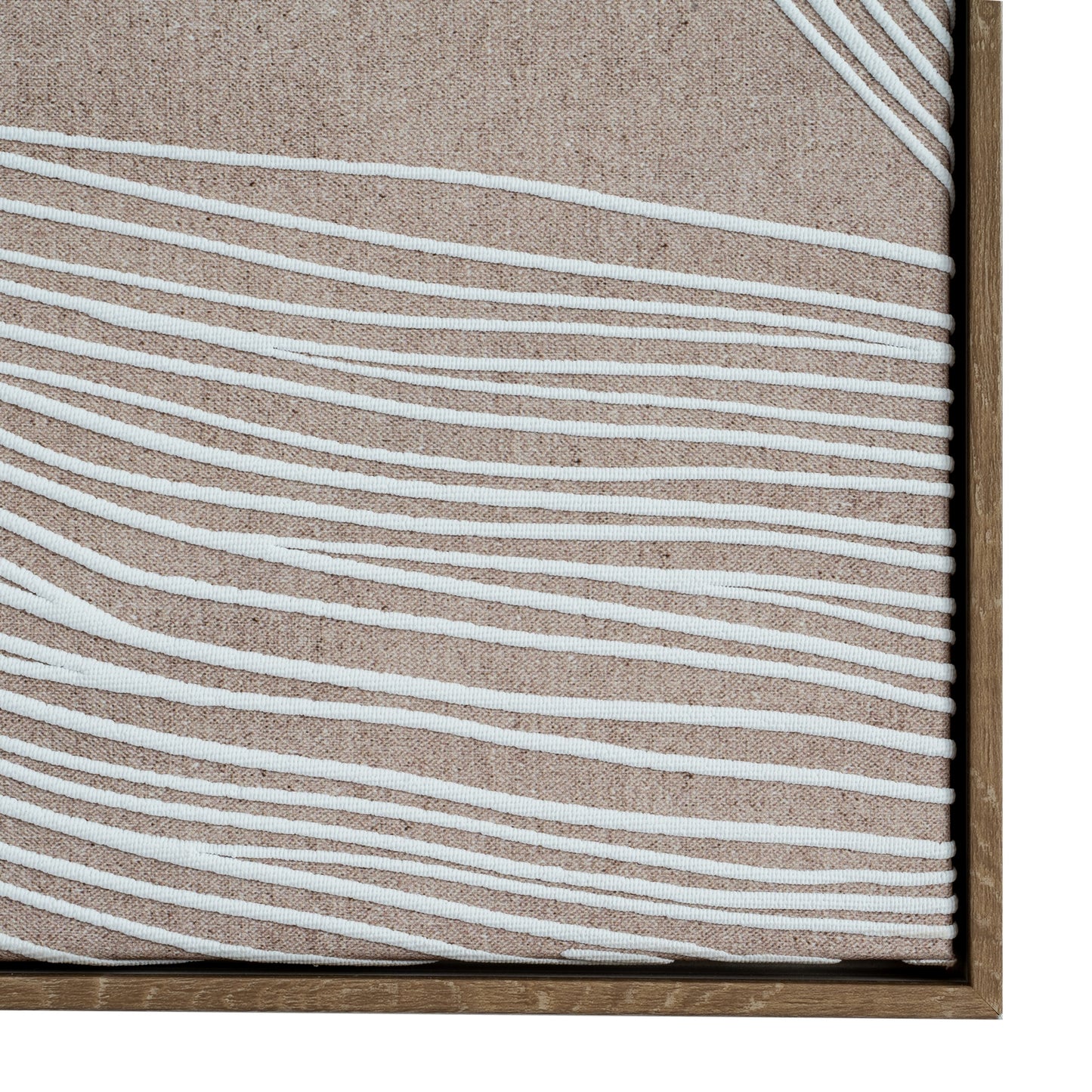 Naousa Coastal Cream and White Line Art In Frame