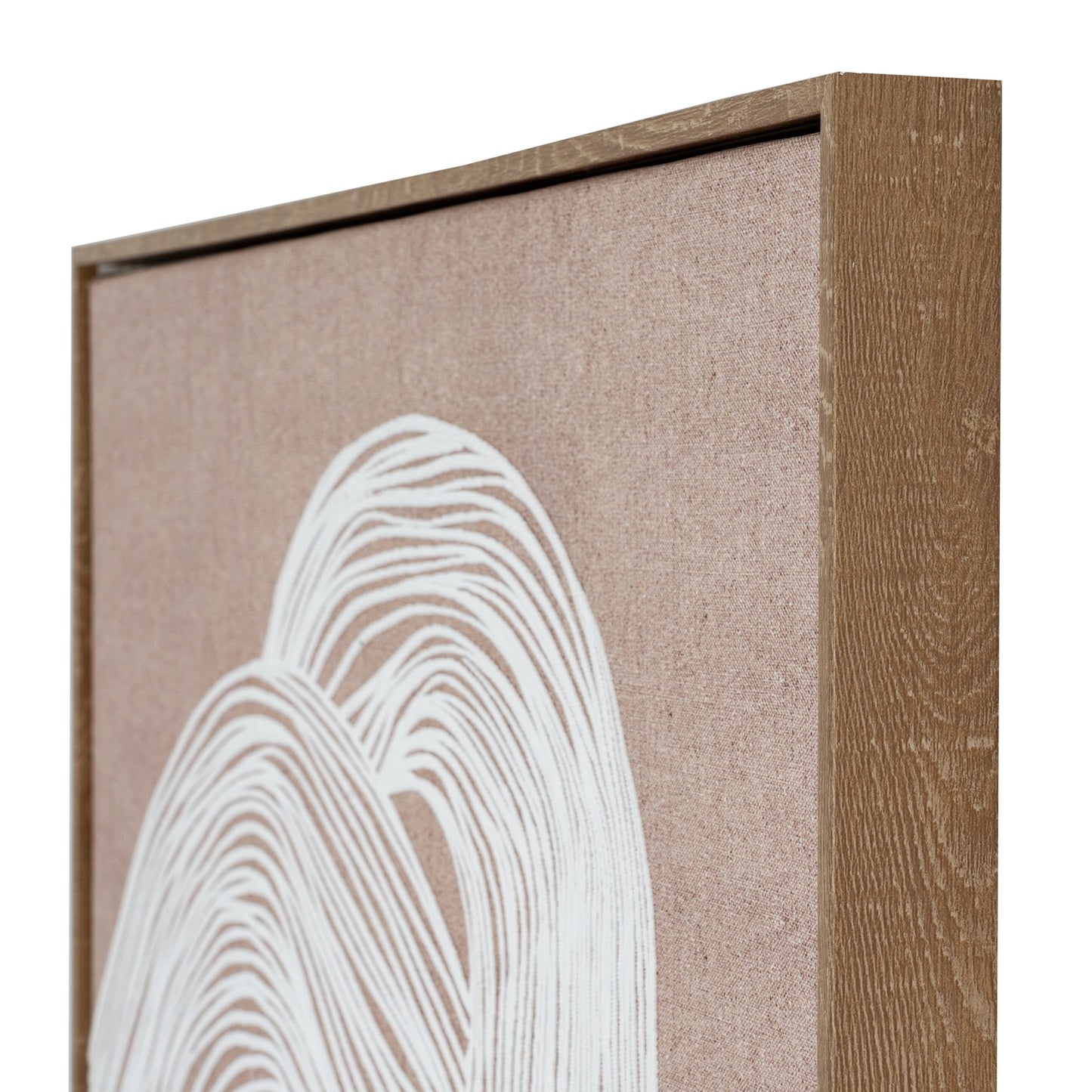 Naousa Coastal Cream and White Line Art In Frame