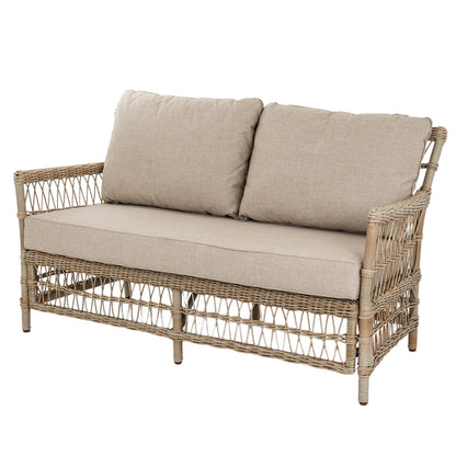 Santorini Cream Wicker Outdoor 4 Seater Lounge Set