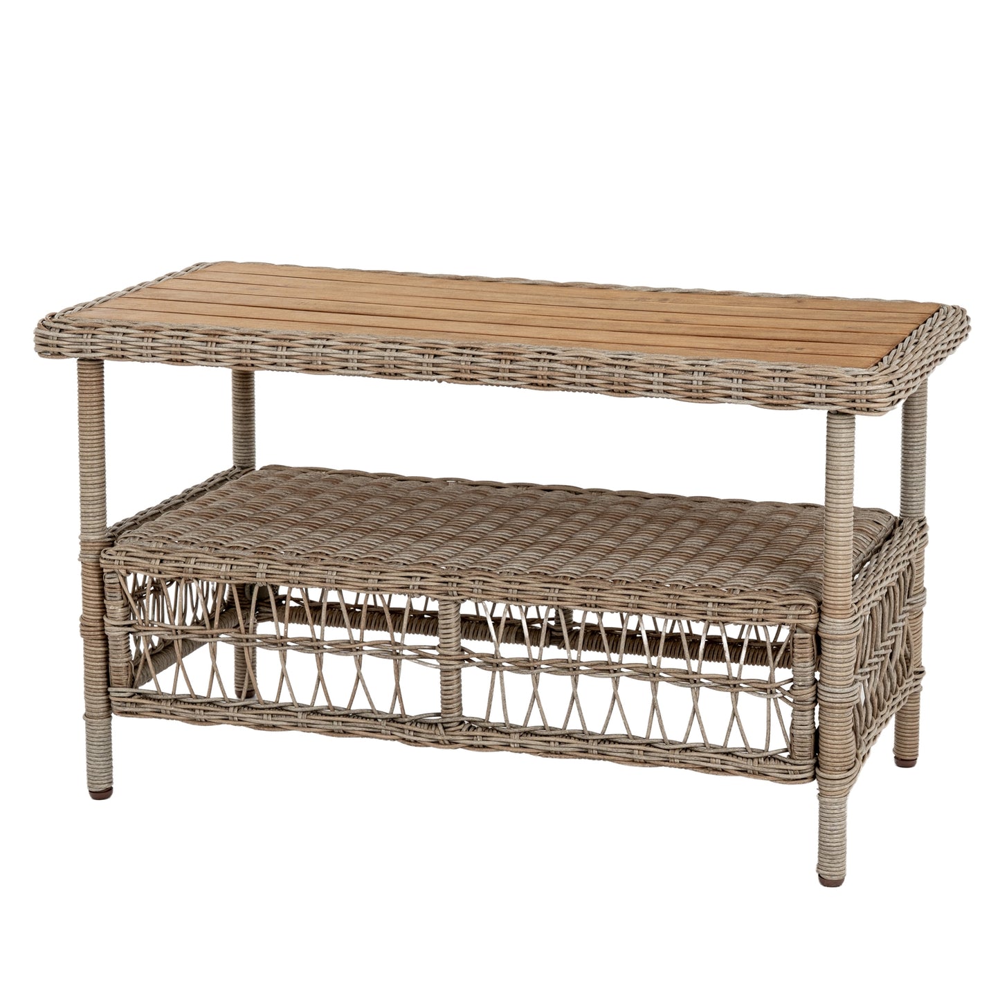 Santorini Cream Wicker Outdoor 4 Seater Lounge Set