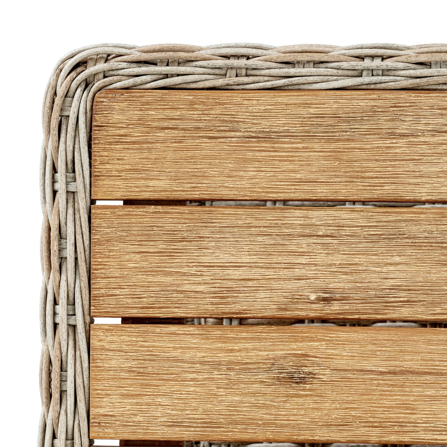 Santorini Cream Wicker Outdoor 4 Seater Lounge Set