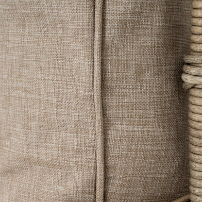 Santorini Cream Wicker Outdoor 4 Seater Lounge Set