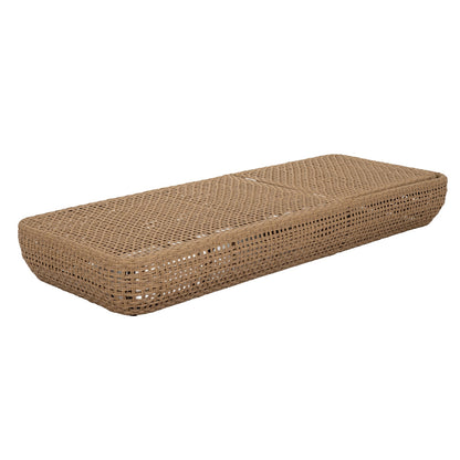 Sardinia Outdoor Natural Wicker Sunbed Cream Cushions