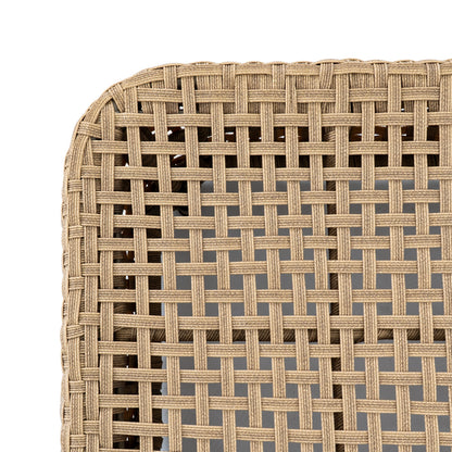 Sardinia Outdoor Natural Wicker Sunbed Cream Cushions