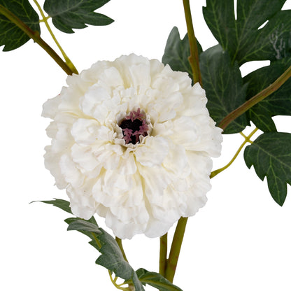 Set of 3 Artificial Flowers White African Marigold Large Sprays