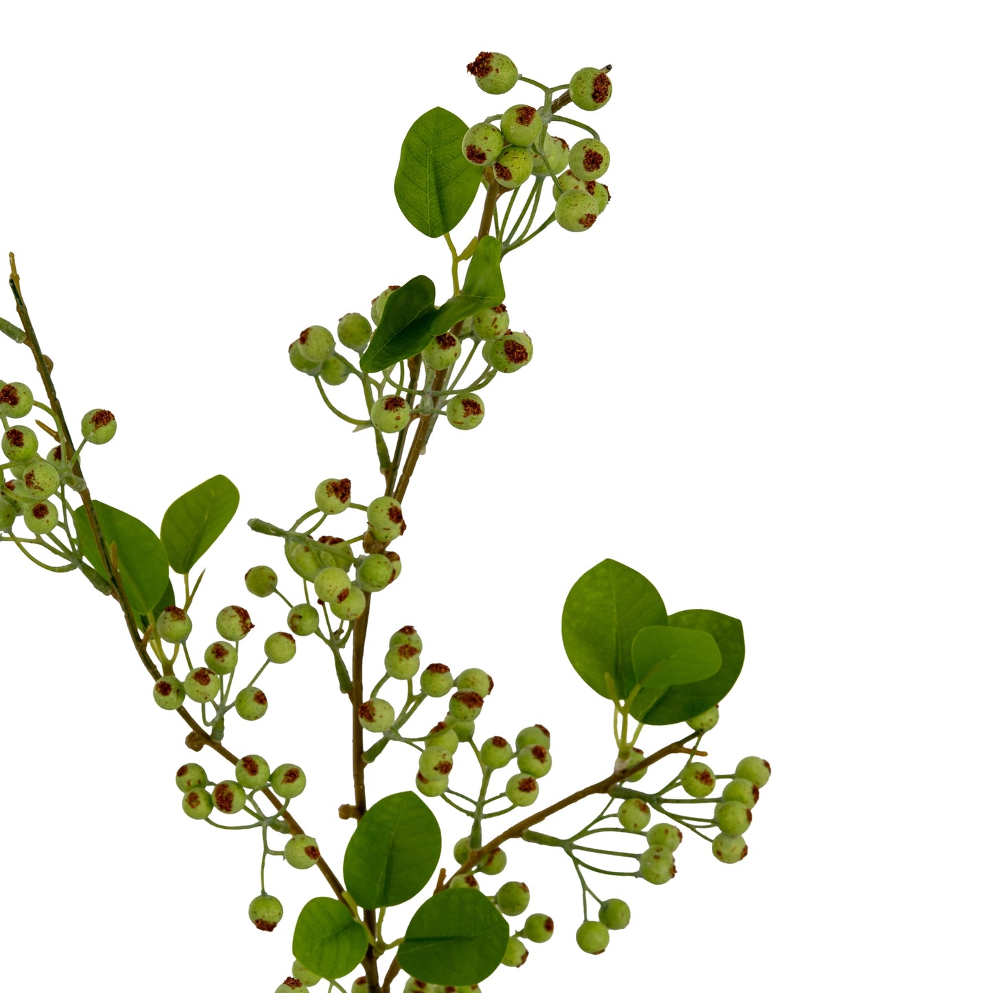 Set of 3 Artificial Flowers Green Mossberry Large Branches