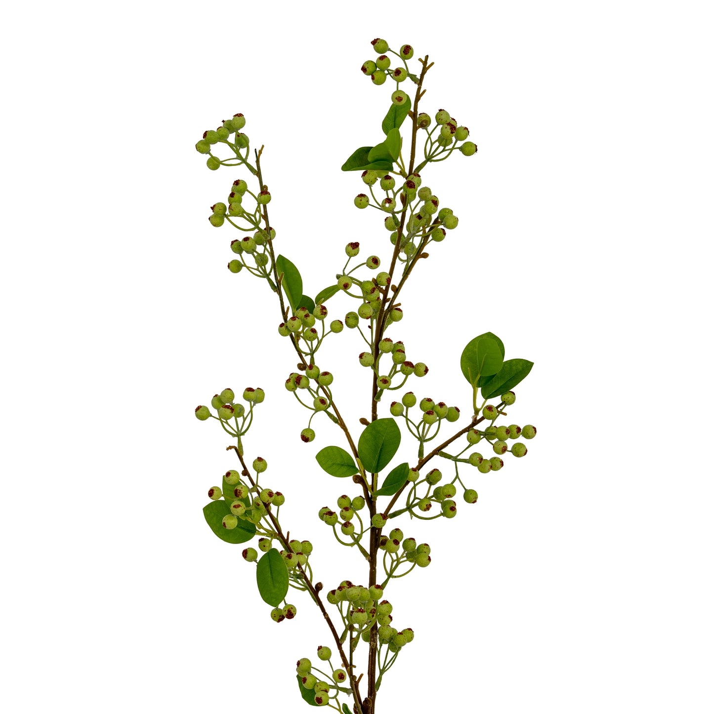 Set of 3 Artificial Flowers Green Mossberry Large Branches