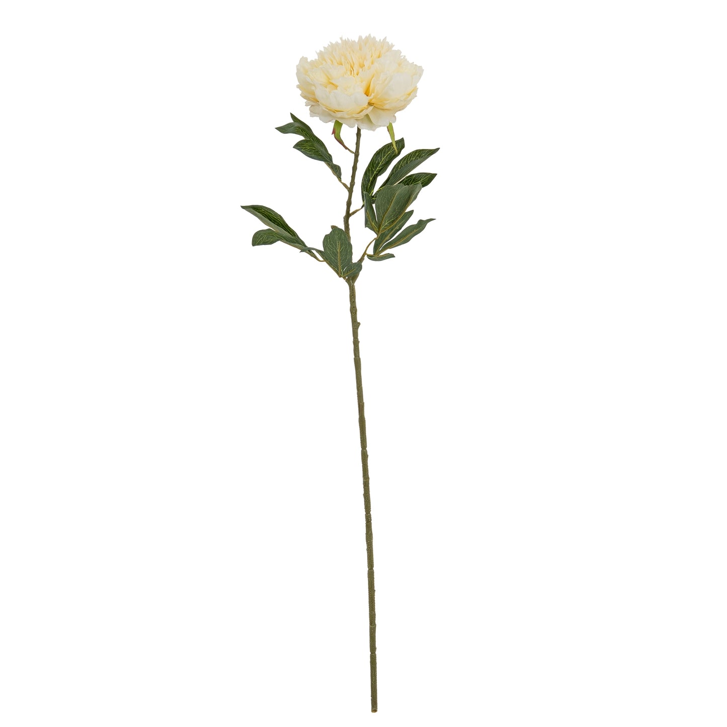 Set of 3 Artificial Flowers Large Buttermilk Double Peony Stems