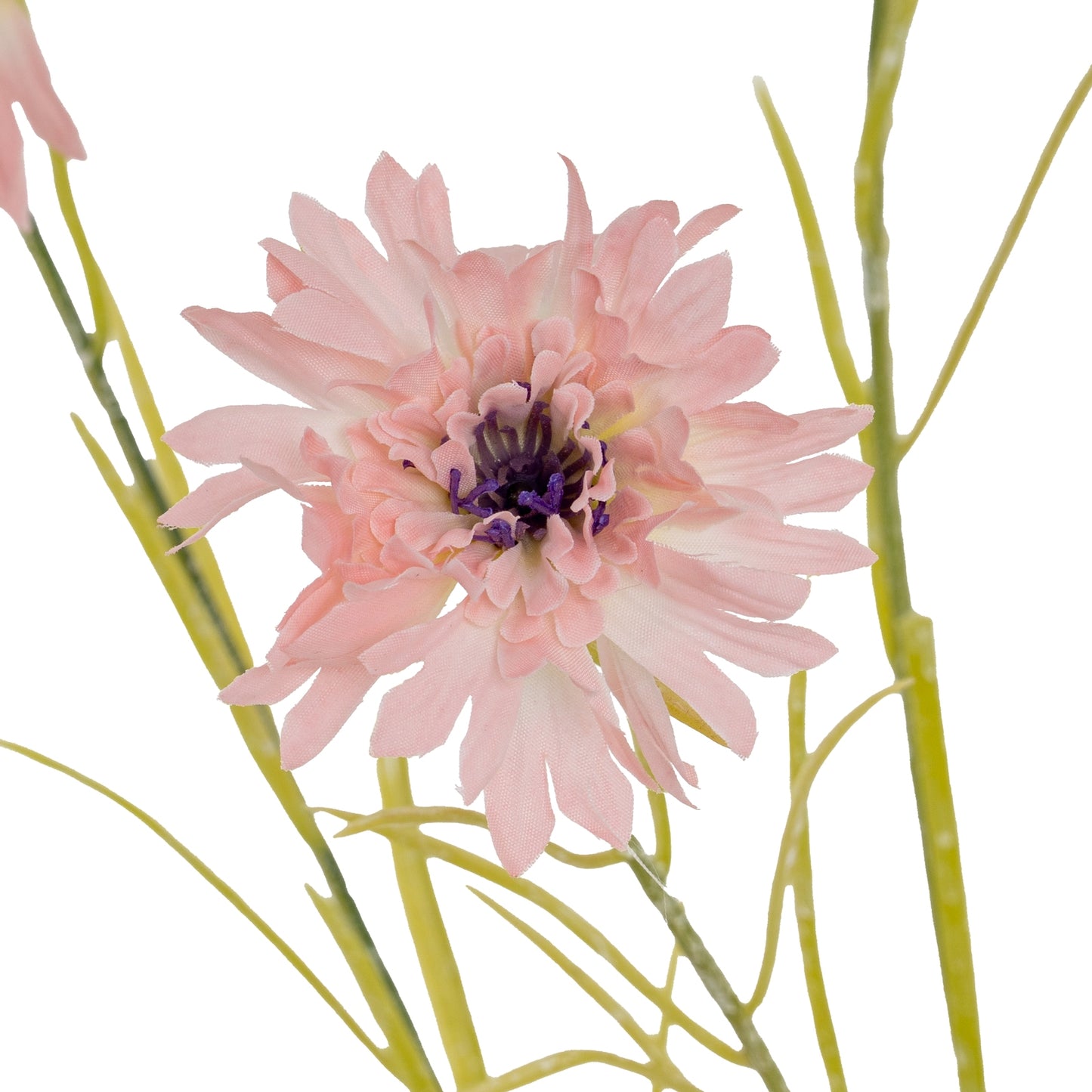 Set of 3 Artificial Flowers Pink Cornflower Stems