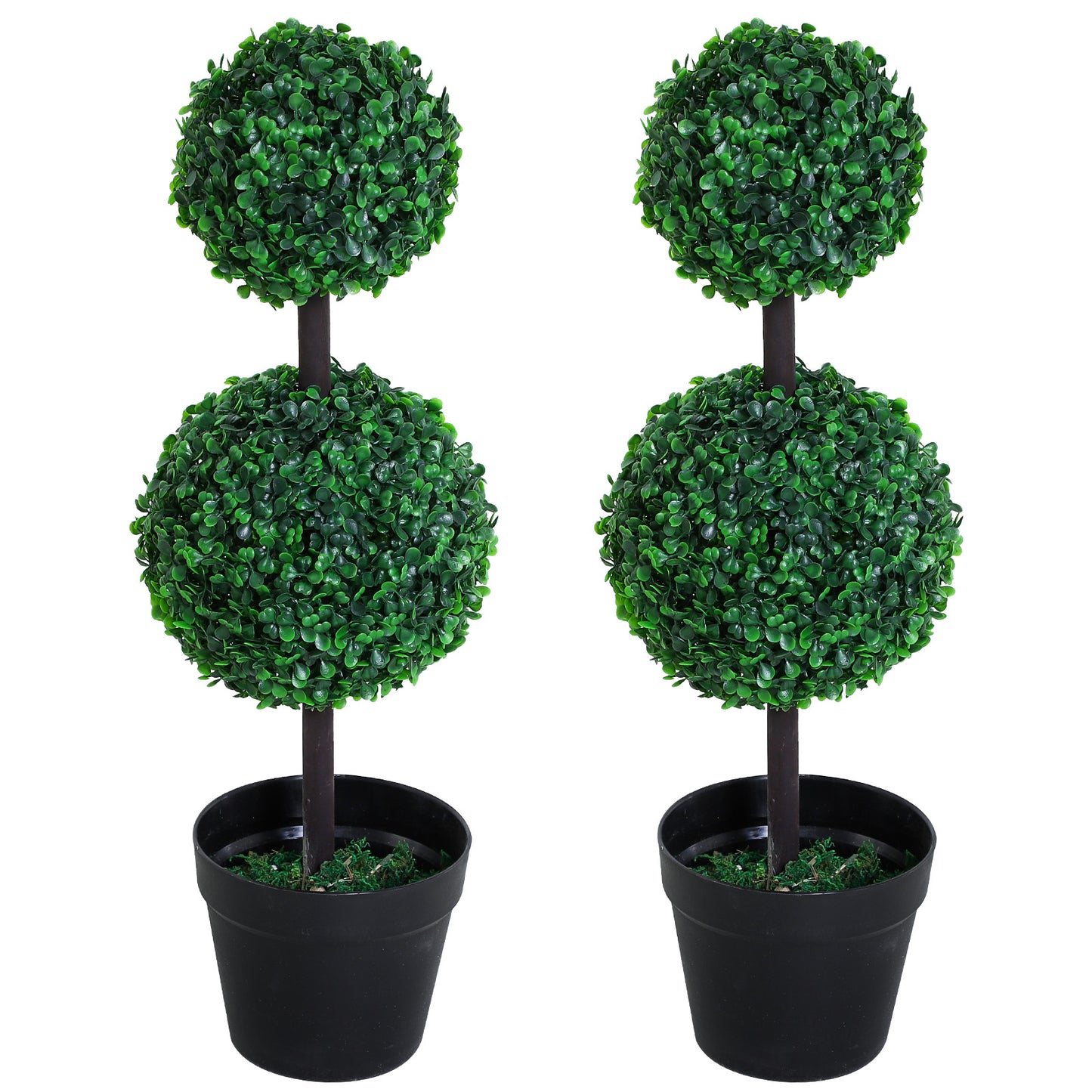 Toto Nami Set Of 2 Artificial Boxwood Ball Trees In Pots Designed For Indoor Display