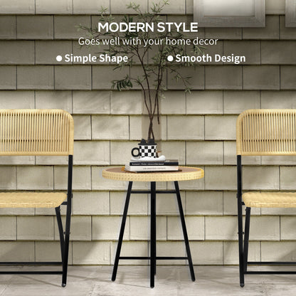 Mana Natural Rattan Outdoor Garden Bistro Table