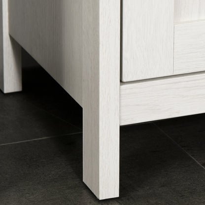 Sala Lata Tall Freestanding Bathroom Storage Cabinet With OFauxn Shelves And Adjustable Interior Antique White