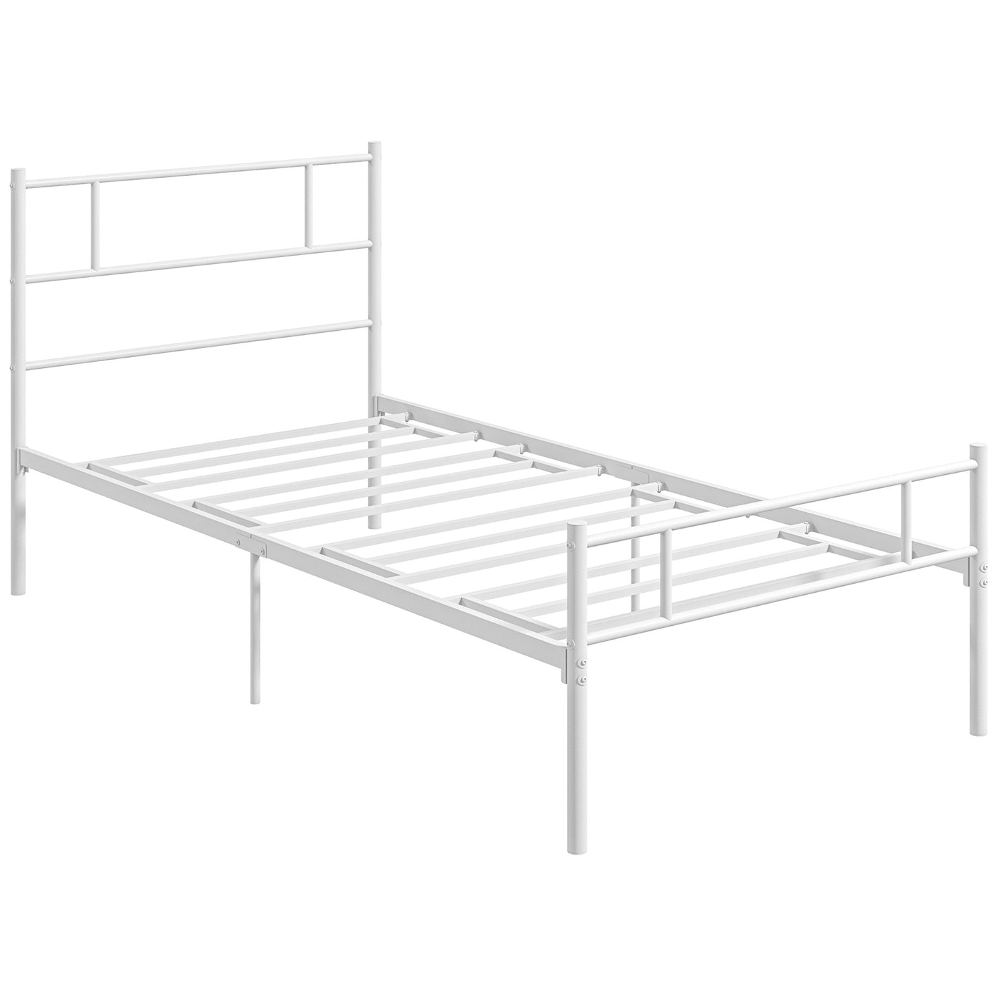 Bamika 3FT Single Metal Bed Frame With Headboard Footboard Strong Slat Base