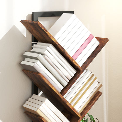 Modo Wood Wood Effect 6 Section Tree Style Bookcase