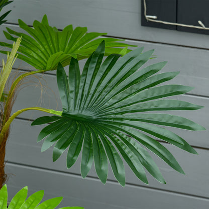 Halu Leve Pair Of Artificial Palm Style Trees In Pots H8 135cm