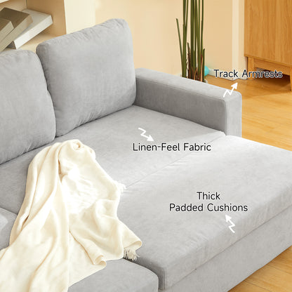 Tafaha Light Grey Pull Out Sofa Bed With Storage and Side Pockets