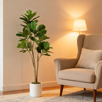 Laha Artificial Ficus Style Indoor Tree In Green 150cm