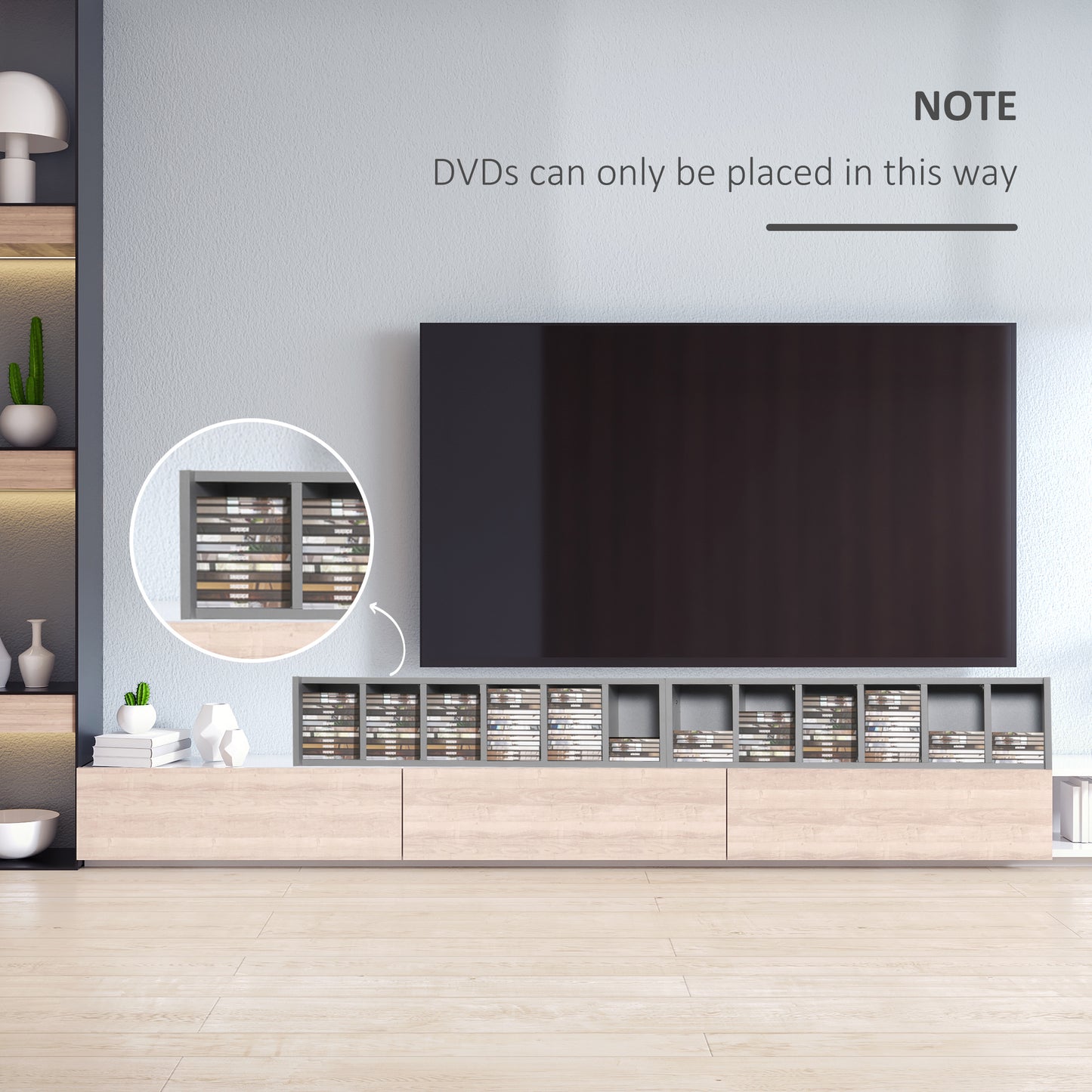 Nonono Wood Grey Set Of 2 Media Storage Towers With Adjustable Shelves