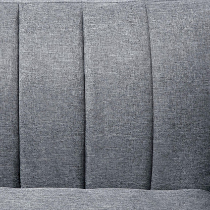 Nile Linen Grey 3 Seater Click Clack Sofa Bed With Adjustable Split Backrest