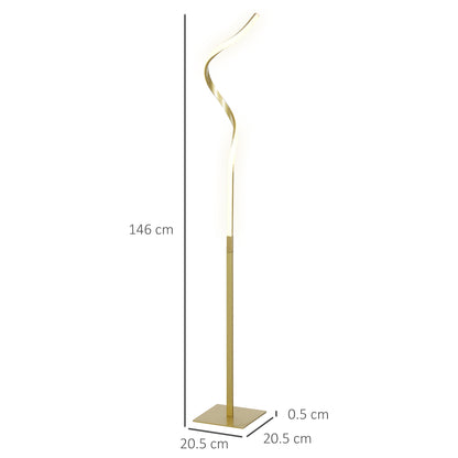 Fiyosu Metal Gold Tone Dimmable LED Floor Lamp With Adjustable Brightness And Foot Switch