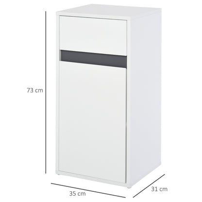 Noseka Bathroom Storage Cabinet With 3 Compartments In White